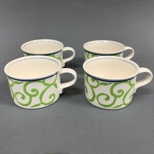 Mikasa Lemon Fling Coffee Cups CA012 by Laurie Gates Lot of 4